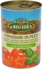Tomatenstukjes basilicum La Bio Idea 400 gram