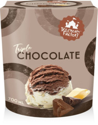 Triple chocolate ice cream Ice Cream Factory 700 ml BIO