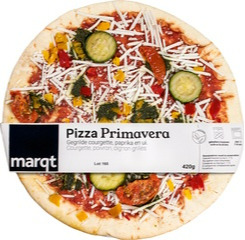 Vegan pizza primavera Marqt 420 gram (op bestelling) BIO