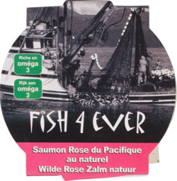 Wilde roze zalm in water Fish 4 Ever 160 gram