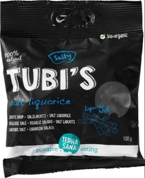 Zoute drop tubi's naturel TerraSana 100 gram BIO
