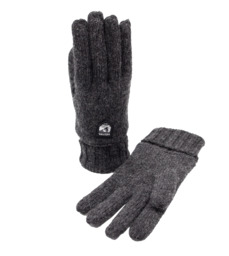 Basic Wool Glove Dark Grey maat 8
