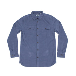 Corduroy Custom Fit Shirt Blue