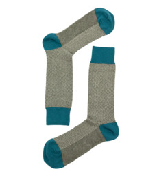 Socks Fishbone Forest / Aqua