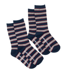Socks Stripes 2-Pack Navy