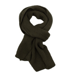 Wool Porter Ribbed Scarf Olive