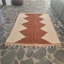 Berber carpet wool brown/natural
