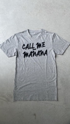 CALL ME MAÑANA (T-shirt grijs met zwart) 