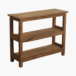 teak houten open kast 