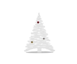 Alessi kerstboom wit 30cm met 3 magneetjes  Alessi kerstboom wit 30cm met 3 magneetjes