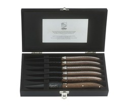 Laguiole Luxury Line Steakmessen Wengé Zwart Laguiole Luxury Line Steakmessen Wengé Zwart