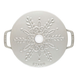STAUB LA COCOTTE Braadpan snowflake 24 cm / 3,6 l, Rond, White truffle € 259,00 nu € 199,00