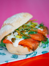 Italiaans broodje Graved Lachs