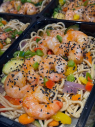 Japanse ramen noedels met Reuze-Gamba's!