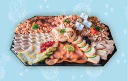 Mooie geroookte Visschaal (4-5 personen)