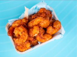 Groot portie knoflook-gamba’s!