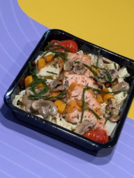 Truffelpasta met huisgerookte Zalm en champignons