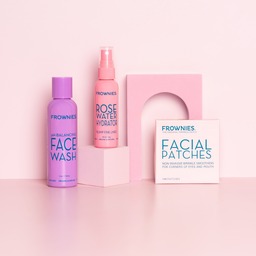 Rose Water Hydrator & pH-Balancing Face Wash & Facial Patches ( (lèvres et yeux)