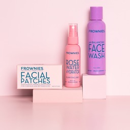 Rose Water Hydrator & pH-Balancing Face Wash & Facial Patches (pour le front)