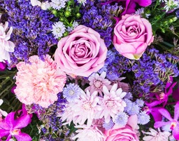 Boeket roze/paars tinten Boeket roze/paars tinten