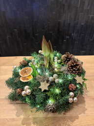 kerstarrangement champagne