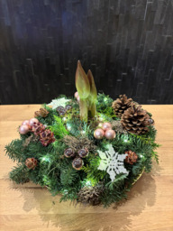 kerstarrangement rose