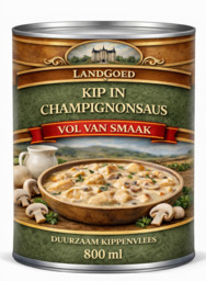 Kip in champignonsaus 800ml 