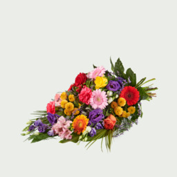 Afscheidsbloemen , Legboeket bont