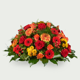 Afscheidsbloemen warme kleuren