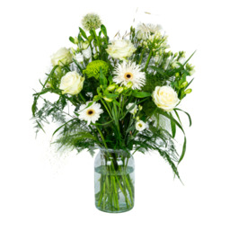 Boeket XL Wit & Groen