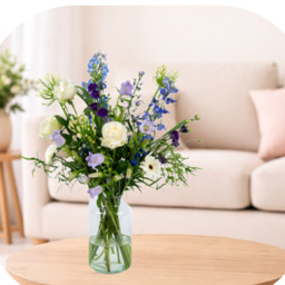 Pluk boeket paars wit