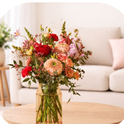 Pluk boeket roze lila rood