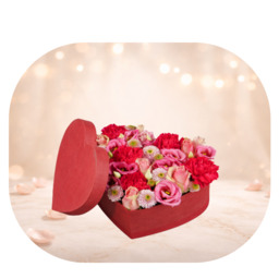 Romantisch hart met bloemen