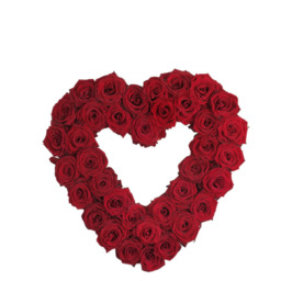 Open hart rode rozen 