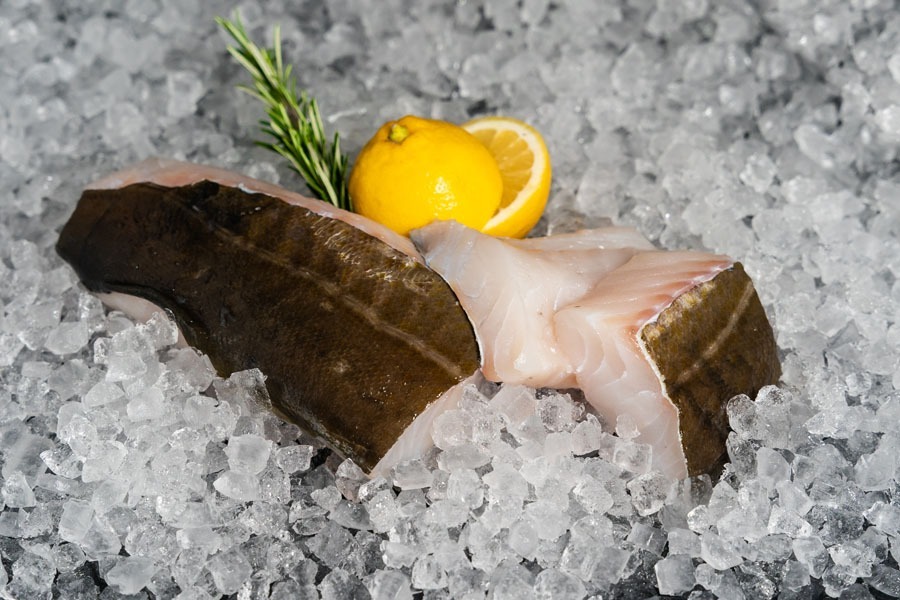 Kabeljauw (met vel) 100 gram Eetwinkel & Visdelicatessen van den Berg