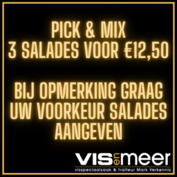 Pick & mix 3 salades voor €12,50