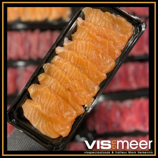 Zalm sashimi Vis en Meer